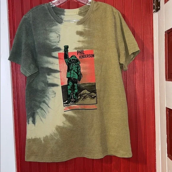 The North Face Phil Henderson Tee - Green and Brown Tie Dye Large - Picture 2 of 7